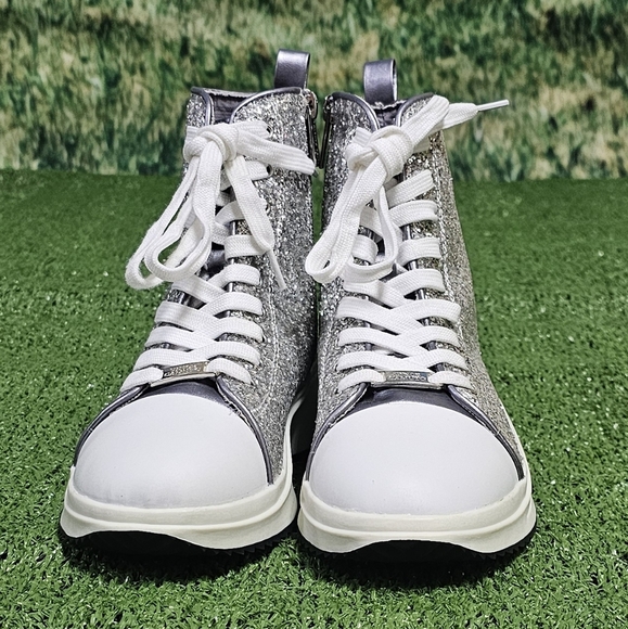 VINCE CAMUTO | GIRLS HIGH-TOP GLITTER PLATFORM SNEAKERS - - Picture 9 of 16